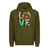 Army Green love thanksgiving Premium Hoodie - Jasminsmagicworld