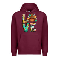 Burgundy love thanksgiving Premium Hoodie - Jasminsmagicworld