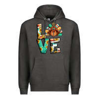 Charcoal Heather love thanksgiving Premium Hoodie - Jasminsmagicworld