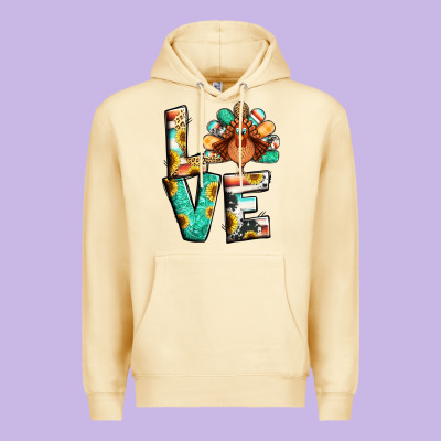 Love Thanksgiving Premium Hoodie Designed By Jasminsmagicworld