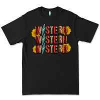 Black western sunflower Premium Tee - RacoonDesign