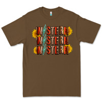 Cacao western sunflower Premium Tee - RacoonDesign