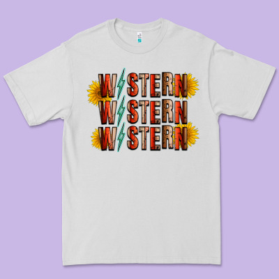 Western Sunflower Premium Tee Designed By Racoondesign