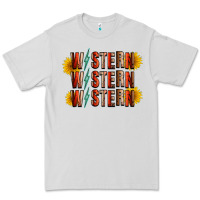 Dove Grey western sunflower Premium Tee - RacoonDesign