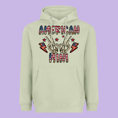 American Mini Heavyweight Hoodie Designed By Cowhidedigitalart