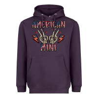 Plum american mini Heavyweight Hoodie - CowhideDigitalArt