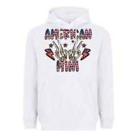 White american mini Heavyweight Hoodie - CowhideDigitalArt