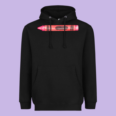 Pink Crayon Fa Element Heavyweight Hoodie Designed By Fadigitalartstudio