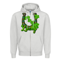 Lucky Shamrock Horseshoe Zipper Hoodie | Teevron