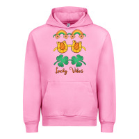 Fuchsia Pink lucky vibes st. patrick's day Urban Hoodie - MaliasSmallBusiness