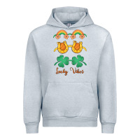 Heather Grey lucky vibes st. patrick's day Urban Hoodie - MaliasSmallBusiness
