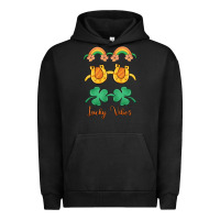 Pigment Black lucky vibes st. patrick's day Urban Hoodie - MaliasSmallBusiness