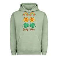 Pigment Oil Green lucky vibes st. patrick's day Urban Hoodie - MaliasSmallBusiness
