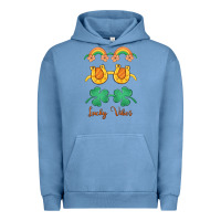 Pigment Pebble Blue lucky vibes st. patrick's day Urban Hoodie - MaliasSmallBusiness