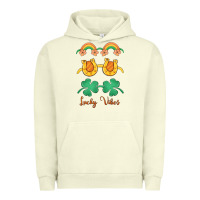 Pigment Pistachio lucky vibes st. patrick's day Urban Hoodie - MaliasSmallBusiness