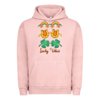 Pigment Salmon lucky vibes st. patrick's day Urban Hoodie - MaliasSmallBusiness