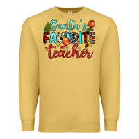 Antique Gold santa s favorite teacher Premium Sweatshirt - JahusDesignShop