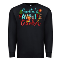 Black santa s favorite teacher Premium Sweatshirt - JahusDesignShop