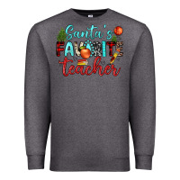 Charcoal Heather santa s favorite teacher Premium Sweatshirt - JahusDesignShop