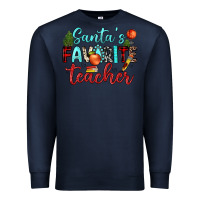Navy santa s favorite teacher Premium Sweatshirt - JahusDesignShop