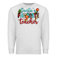 Oatmeal Heather santa s favorite teacher Premium Sweatshirt - JahusDesignShop