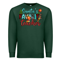 Sports Green santa s favorite teacher Premium Sweatshirt - JahusDesignShop