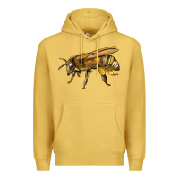 Antique Gold Bee Side Premium Hoodie - LillyAllenDesigns