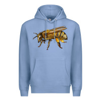 Colony Blue Bee Side Premium Hoodie - LillyAllenDesigns
