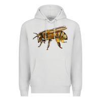 Dove Grey Bee Side Premium Hoodie - LillyAllenDesigns