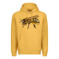 Mustard Bee Side Premium Hoodie - LillyAllenDesigns