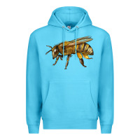 Ocean Blue Bee Side Premium Hoodie - LillyAllenDesigns