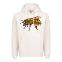Pale Pink Bee Side Premium Hoodie - LillyAllenDesigns