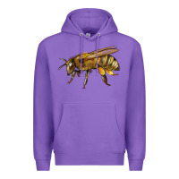 Purple Bee Side Premium Hoodie - LillyAllenDesigns