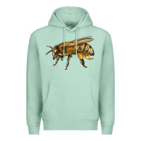 Seafoam Bee Side Premium Hoodie - LillyAllenDesigns