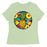 Matcha pineapple leopard Ladies Tee - BarkalooDesign