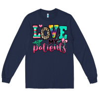 Navy love my patients nurse Long Sleeve Tee - RanaPortraitStore