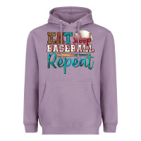 Lavender eat sleep baseball repeat Heavyweight Hoodie - HRA Design Shop