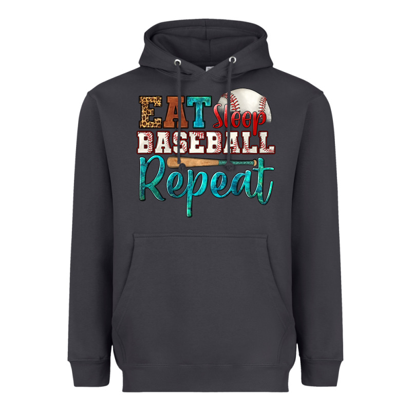Eat Sleep Baseball Repeat Heavyweight Hoodie by HRA Design Shop | Teevron