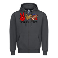 Smoke peace love football Zipper Hoodie - Zillion Design Studio