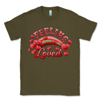 Army Green Feeling Loved Valentine's Day Classic Tee - RanaPortraitStore