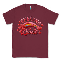 Burgundy Feeling Loved Valentine's Day Classic Tee - RanaPortraitStore