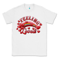 White Feeling Loved Valentine's Day Classic Tee - RanaPortraitStore