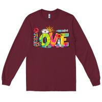 Burgundy love nurse summer Long Sleeve Tee - RanaPortraitStore