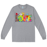 Heather Grey love nurse summer Long Sleeve Tee - RanaPortraitStore