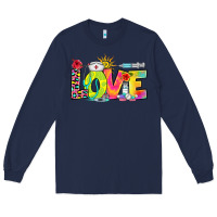 Navy love nurse summer Long Sleeve Tee - RanaPortraitStore