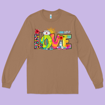 Long Sleeve Tee love nurse summer