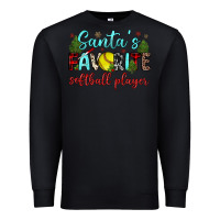 Black santa s favorite softball player Premium Sweatshirt - JahusDesignShop