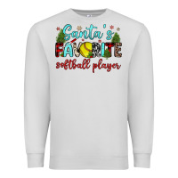 Dove Grey santa s favorite softball player Premium Sweatshirt - JahusDesignShop