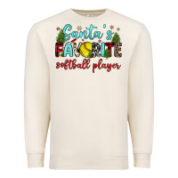 Sandshell santa s favorite softball player Premium Sweatshirt - JahusDesignShop