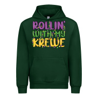 Forest Green rollin with my krewe Urban Hoodie - MaliasSmallBusiness